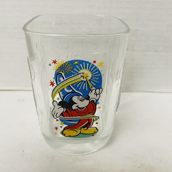 McDonald's Other - Mickey Mouse Disney World 2000 Celebration McDonalds Glass, Epcot Sorcerer VGC